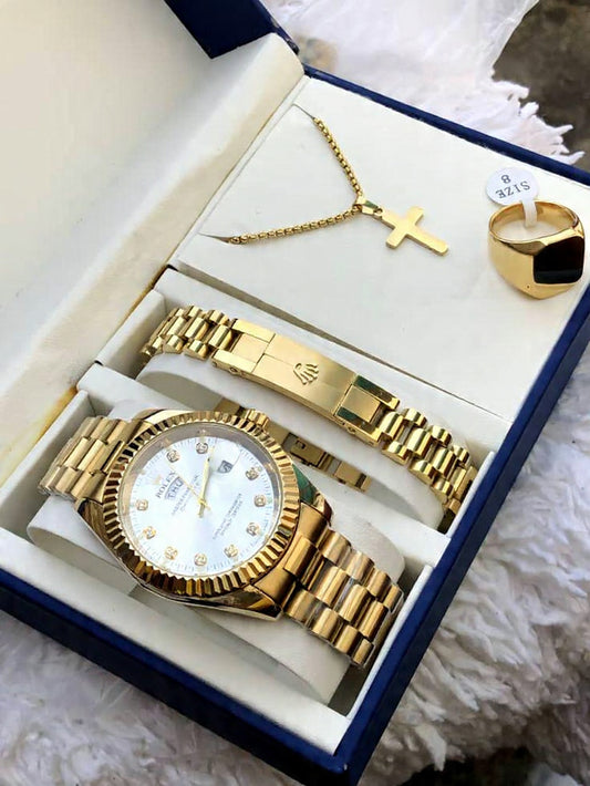 Men’s Premium Gold Watch Gift Set